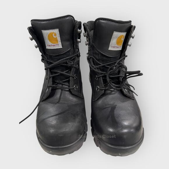 Carhartt Black Leather Lace Up Boots US 8 Heavy Duty Gorpcore